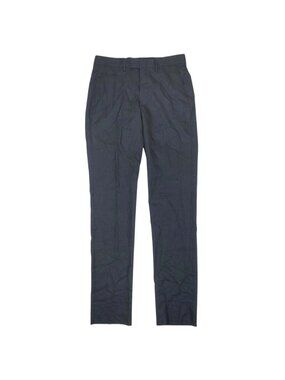 Louis Vuitton Striped LV Logo Trousers Flat-front Pants Wool Navy 48